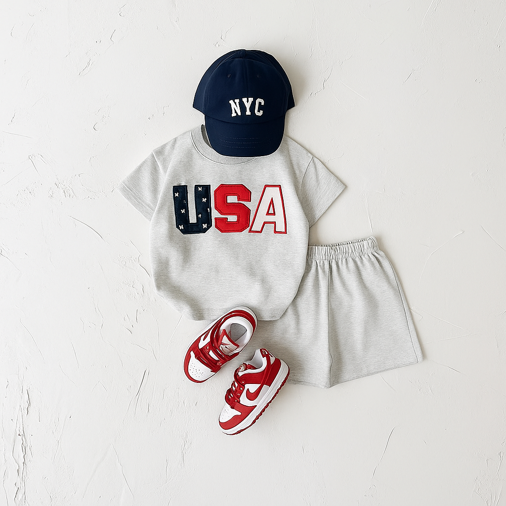 USA Shorts and T-shirt set