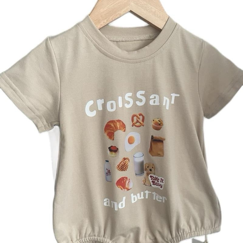 Baby dessert print cotton romper