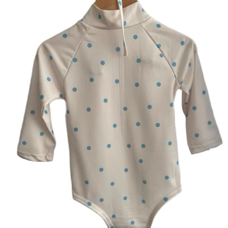 Baby/girls full sleeve swimsuit with matching hat